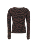 KAOS Maglia con motivo animalier BROWN Donna 