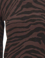 KAOS Maglia con motivo animalier BROWN Donna 