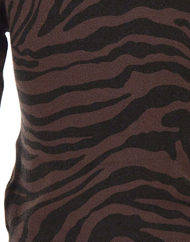 KAOS Maglia con motivo animalier BROWN Donna 
