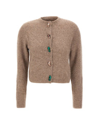 KAOS Cardigan in misto alpaca BEIGE Donna 