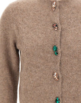 KAOS Cardigan in misto alpaca BEIGE Donna 