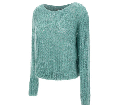 KAOS Maglia traforata con paillettes<BR/> GREEN Donna 