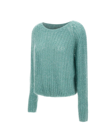 KAOS Maglia traforata con paillettes<BR/> GREEN Donna 