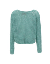 KAOS Maglia traforata con paillettes<BR/> GREEN Donna 
