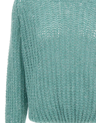 KAOS Maglia traforata con paillettes<BR/> GREEN Donna 