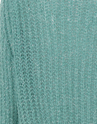 KAOS Maglia traforata con paillettes<BR/> GREEN Donna 