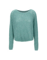 KAOS Maglia traforata con paillettes<BR/> GREEN Donna 