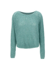 KAOS Maglia traforata con paillettes<BR/> GREEN Donna 