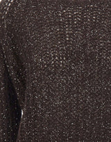 KAOS Maglia traforata con paillettes BROWN Donna 