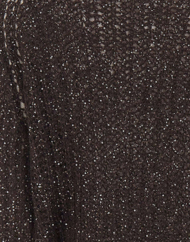 KAOS Maglia traforata con paillettes BROWN Donna 