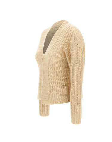 KAOS Cardigan traforato con paillettes BEIGE Donna 