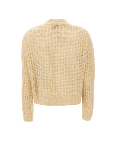 KAOS Cardigan traforato con paillettes BEIGE Donna 