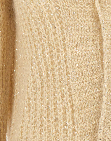 KAOS Cardigan traforato con paillettes BEIGE Donna 