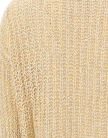 KAOS Cardigan traforato con paillettes BEIGE Donna 