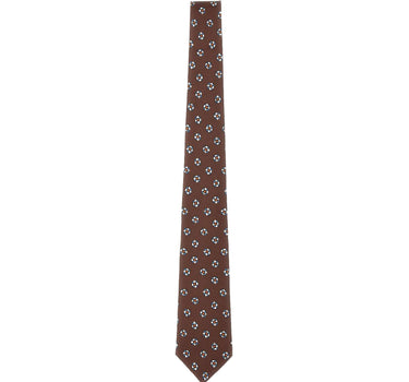 Cravatta in seta con motivo floreale UCRVKRC01M9008 001 KITON 