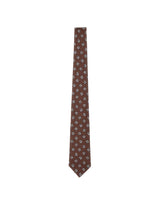 Cravatta in seta con motivo floreale UCRVKRC01M9008 001 KITON 