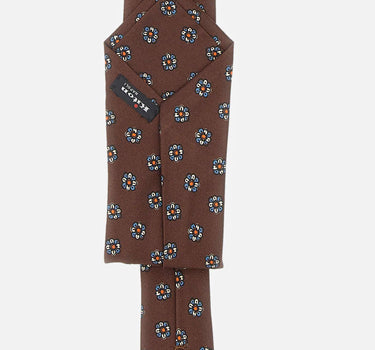 Cravatta in seta con motivo floreale UCRVKRC01M9008 001 KITON 