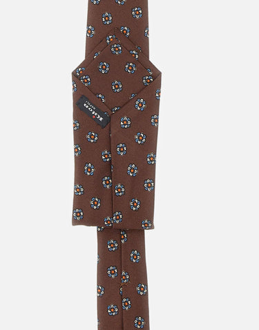 Cravatta in seta con motivo floreale UCRVKRC01M9008 001 KITON 
