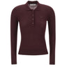 LACOSTE Polo in lana merino a maglia 3D RED Donna 