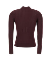LACOSTE Polo in lana merino a maglia 3D RED Donna 