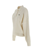 LACOSTE Polo in maglia di cotone WHITE Donna 