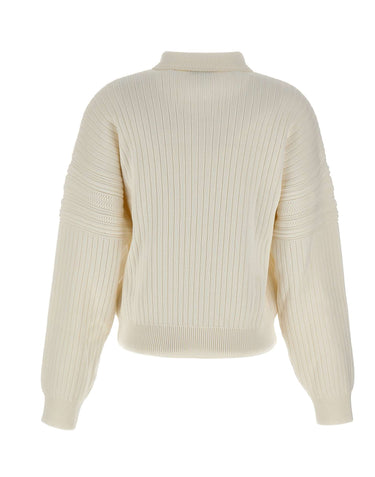 LACOSTE Polo in maglia di cotone WHITE Donna 