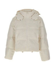 LACOSTE Piumino corto con cappuccio WHITE Donna 