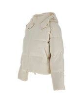LACOSTE Piumino corto con cappuccio WHITE Donna 