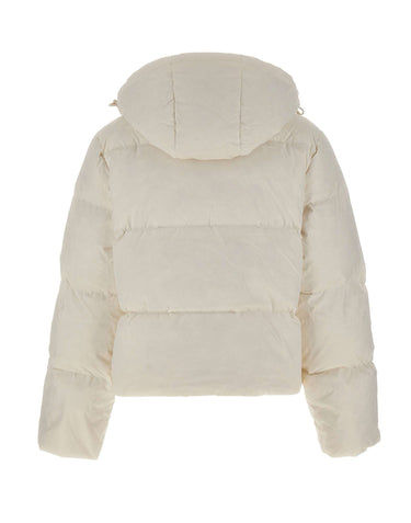LACOSTE Piumino corto con cappuccio WHITE Donna 