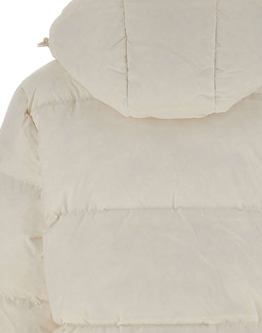 LACOSTE Piumino corto con cappuccio WHITE Donna 