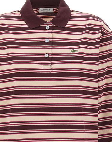 LACOSTE Polo oversize a righe MULTICOLOR Donna 
