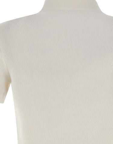 LACOSTE Polo slim fit in cotone WHITE Donna 
