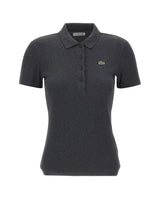 LACOSTE Polo slim fit in cotone GREY Donna 
