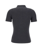LACOSTE Polo slim fit in cotone GREY Donna 