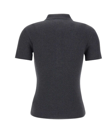 LACOSTE Polo slim fit in cotone GREY Donna 