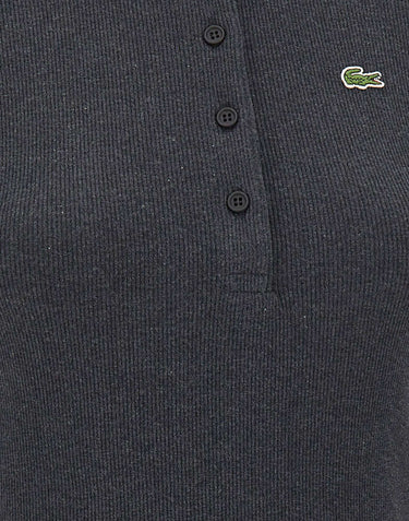 LACOSTE Polo slim fit in cotone GREY Donna 