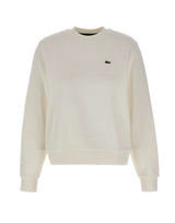 LACOSTE Felpa in pile relaxed fit WHITE Donna 