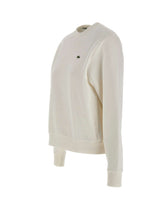 LACOSTE Felpa in pile relaxed fit WHITE Donna 