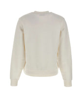 LACOSTE Felpa in pile relaxed fit WHITE Donna 