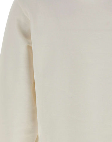 LACOSTE Felpa in pile relaxed fit WHITE Donna 