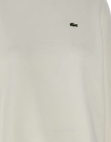 LACOSTE Felpa in pile relaxed fit WHITE Donna 