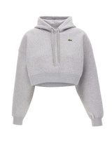 LACOSTE Felpa crop in jersey GREY Donna 