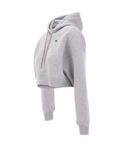 LACOSTE Felpa crop in jersey GREY Donna 