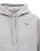 LACOSTE Felpa crop in jersey GREY Donna 
