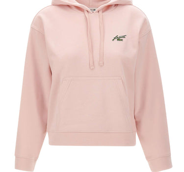 LACOSTE Felpa con cappuccio in misto cotone Pink Donna 