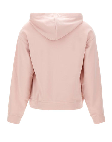 LACOSTE Felpa con cappuccio in misto cotone Pink Donna 