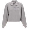 LACOSTE Polo felpata a coste GREY Donna 
