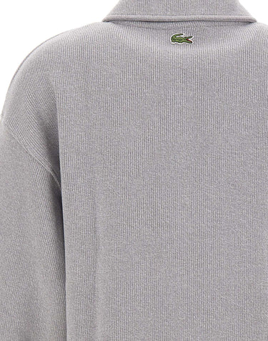 LACOSTE Polo felpata a coste GREY Donna 
