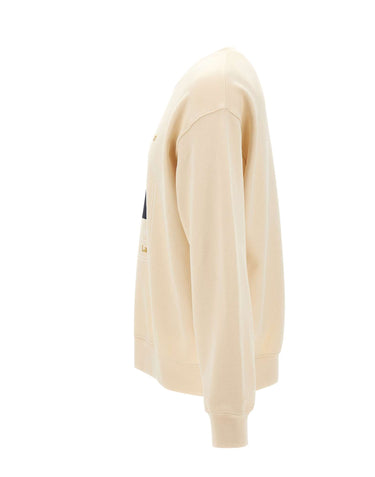 LACOSTE Felpa in cotone con stampa WHITE Uomo 