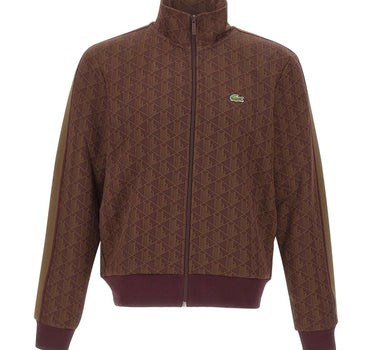 LACOSTE Felpa in jacquard con zip "Paris" MULTICOLOR Uomo 